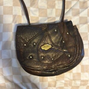 Vintage brown piatto crossbody bag